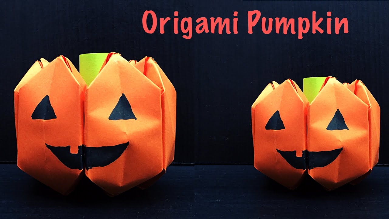 [DIY]Origami Pumpkin/ Paper Crafts For School/ Halloween Crafts For Kids/Halloween Crafts With Paper