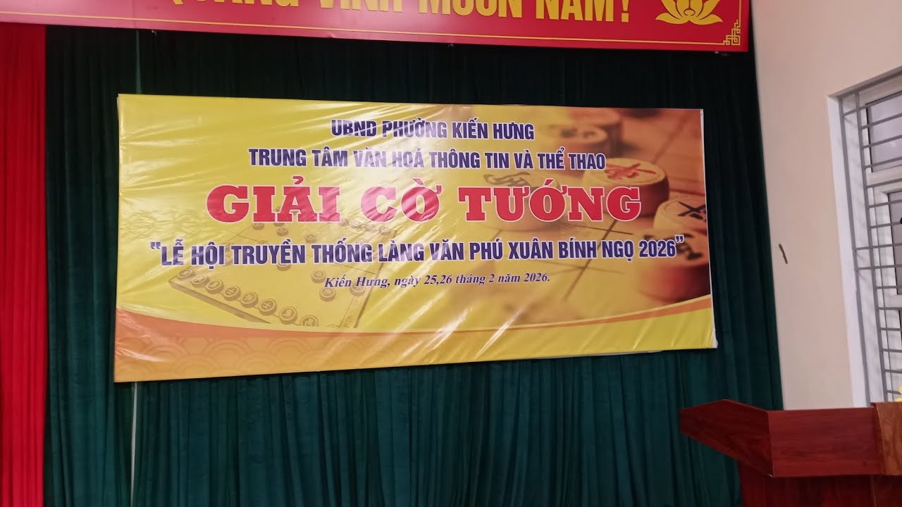 Giải cờ tướng lễ hội truyền thống Đình làng Văn Phú Hà Nội xuân Bính Ngọ năm 2026