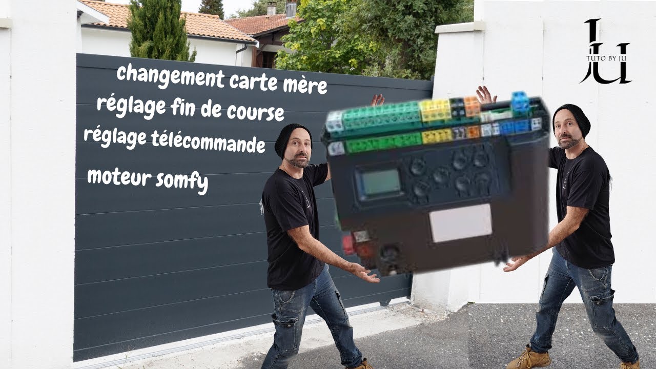 changement carte mère portail coulissant et réglage fin de course