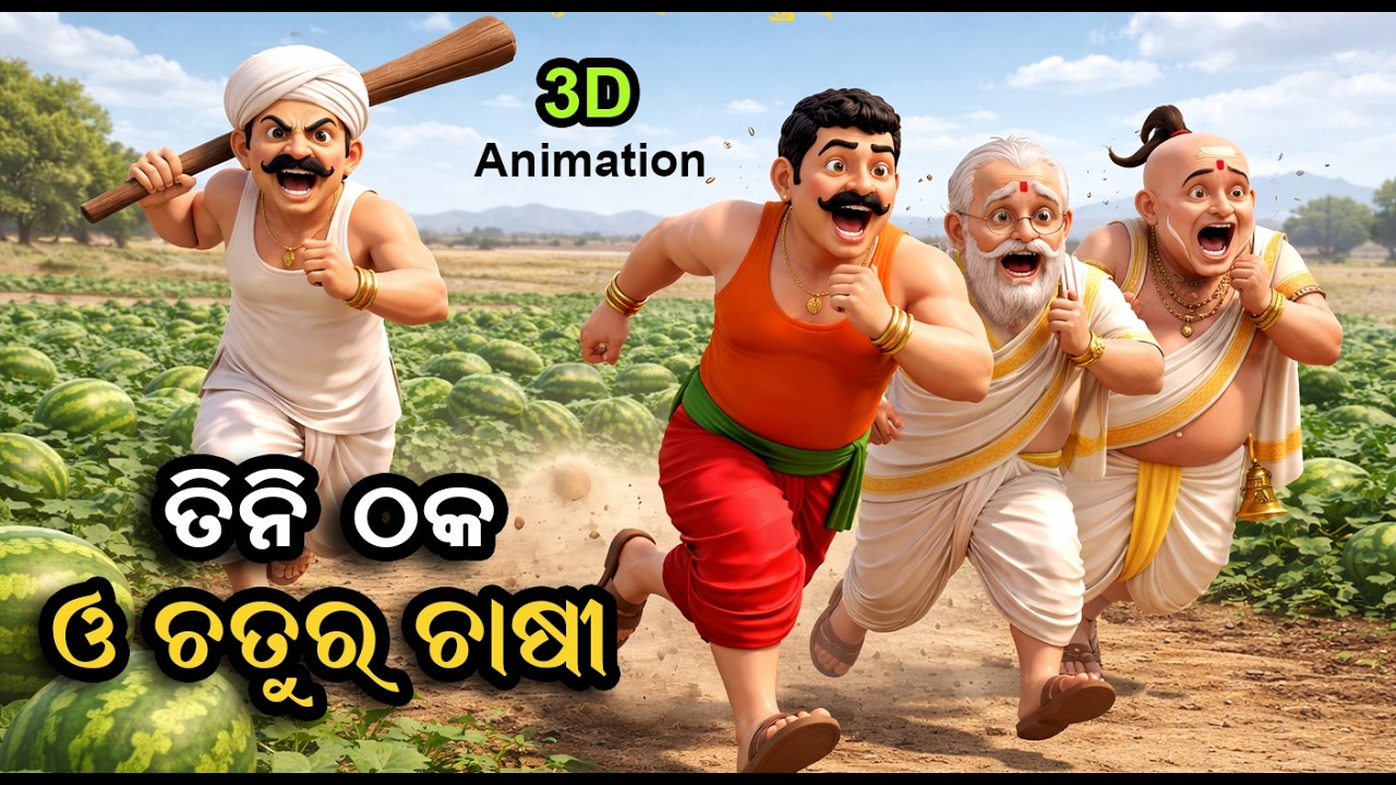 ତିନି ଠକ ଓ ଚତୁର ଚାଷୀ  | Tini Thaka O Chatur Chasi | Moral Story | ये एक प्रेरणादायक कहानी है!