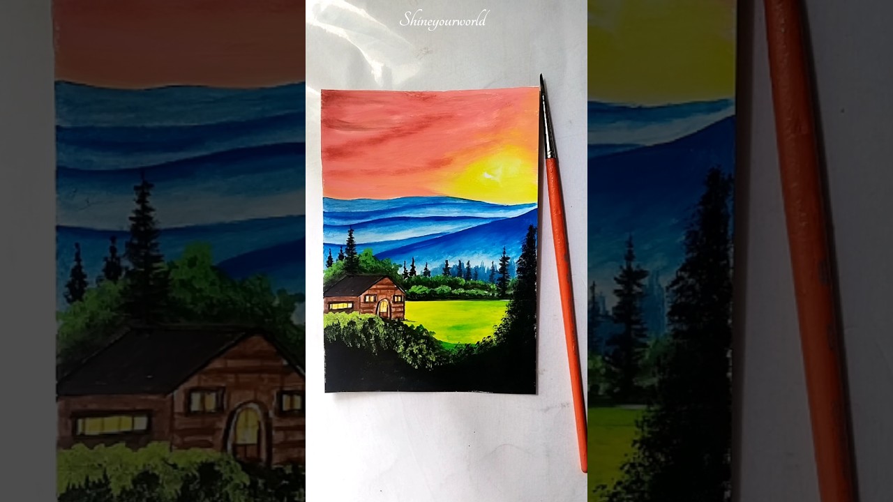 paint with me/sunset #shorts #viral #trending #shortvideo #youtubeshorts #art #artist #viralvideo