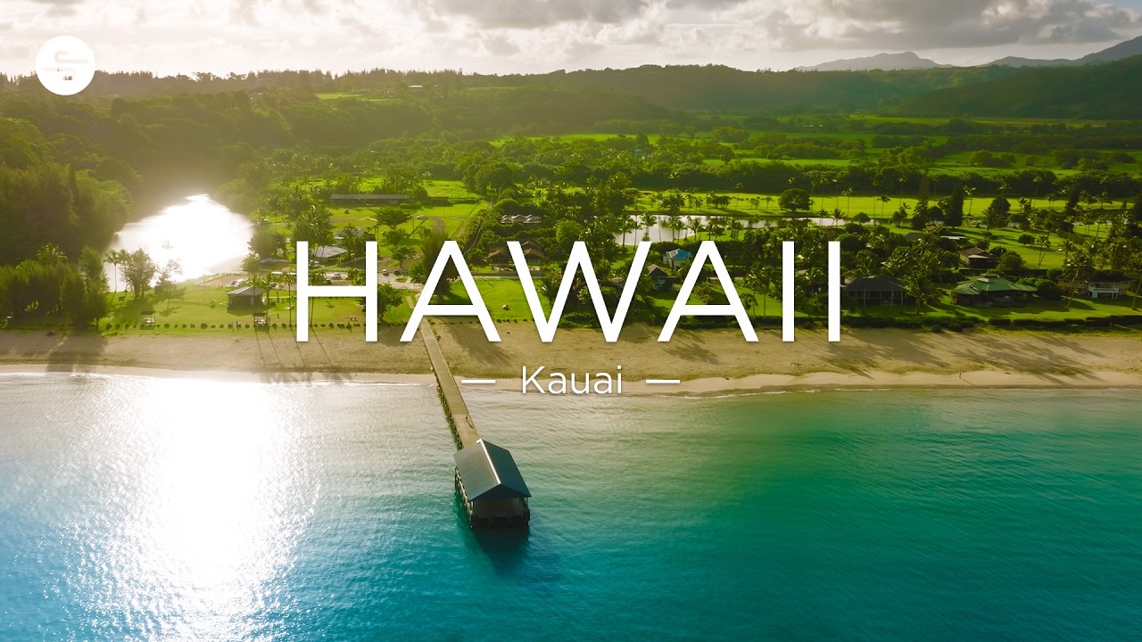 [4K UHD] Kauai, HAWAII🇺🇸 Ambient Drone Film + Happy Acoustic Music