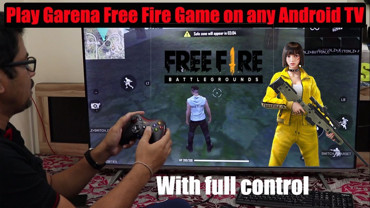 Hindi || How to download & play Garena Free Fire Game on any Android TV | VU | mi | etc.