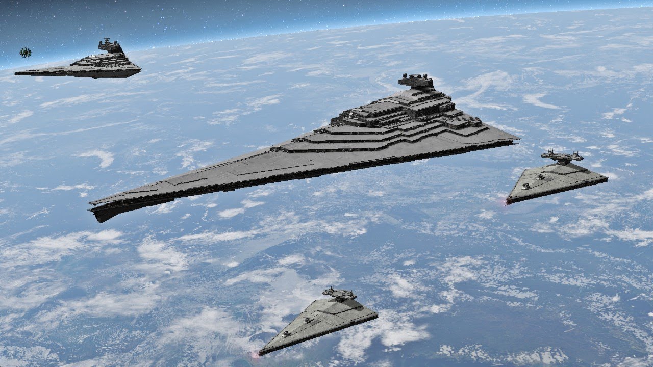 Titan Star Destroyer vs Republic Hardliners - Star Wars: Empire At War Remake NPC Battle
