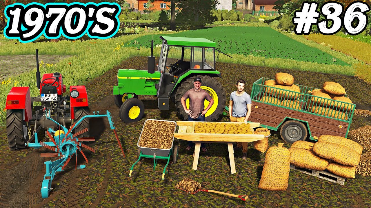 1970'S. Big POTATO campaign and big MEADOW. Farming simulator 22. FS 22. Timelapse. Ep 36