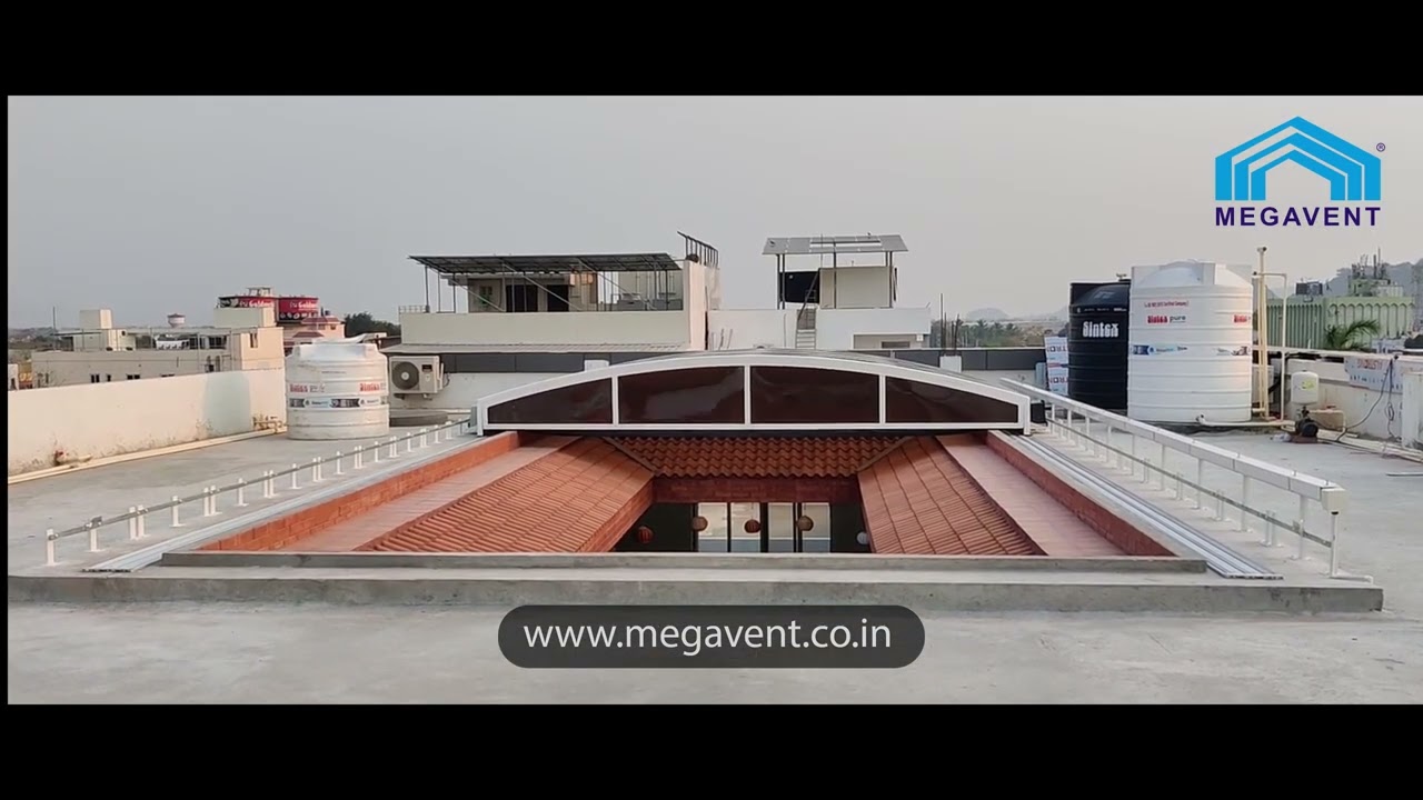 Enjoy all seasons round the year! Megavent Courtyard Retractable Roof for homes in India.