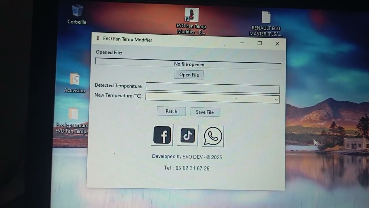 Modification de la valeur de température du moteur RENAULT ECU MASTER(FLSAH_Siemens SIM32)