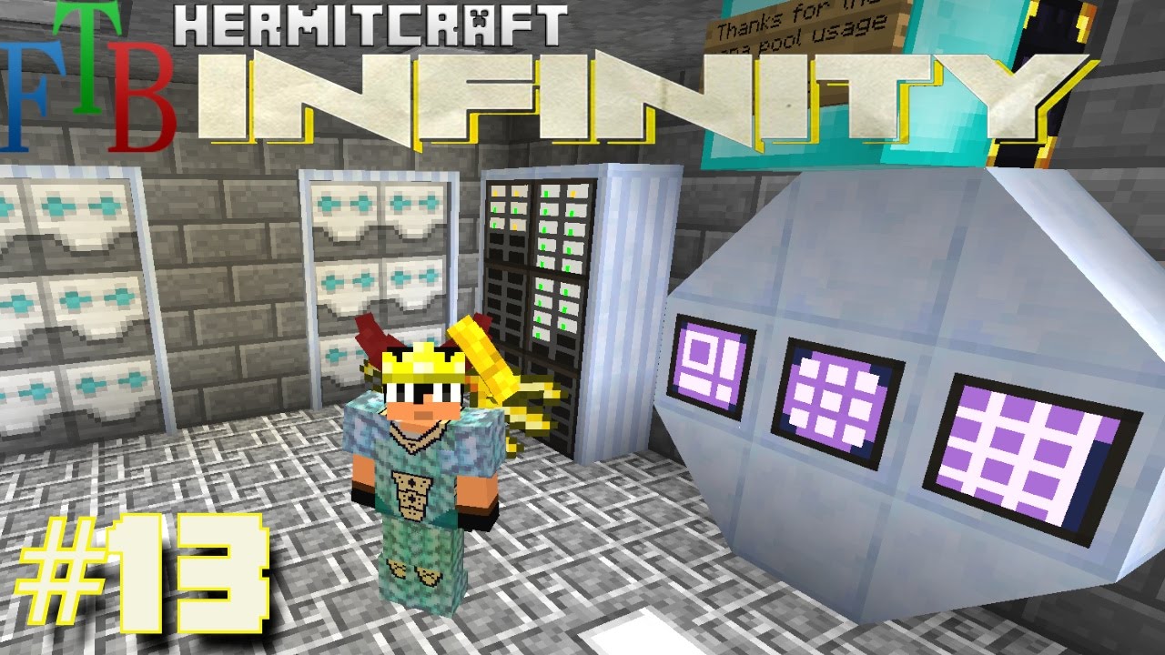 Minecraft Mods - FTB Infinity Ep. 13 - AE2 SubNetwork Storage !!! ( HermitCraft Modded Minecraft )