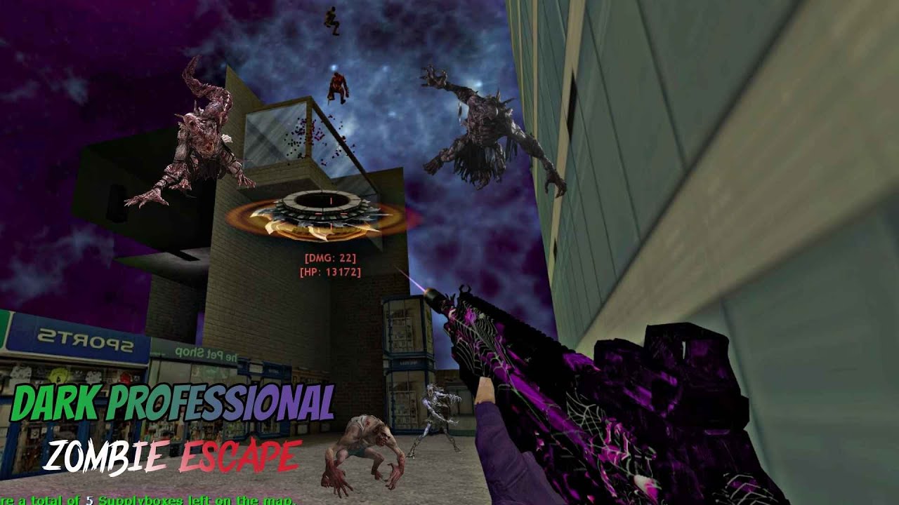 Counter-Strike: Zombie escape mod- ze_destruccion_b4 on DarkProfessional