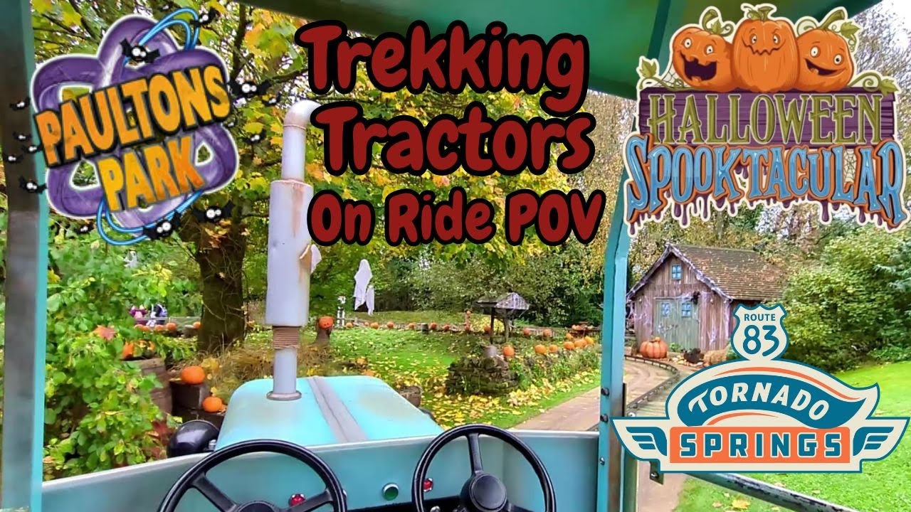 Trekking Tractors On Ride POV Halloween Spooktacular 2024 Tornado Springs at Paultons Park