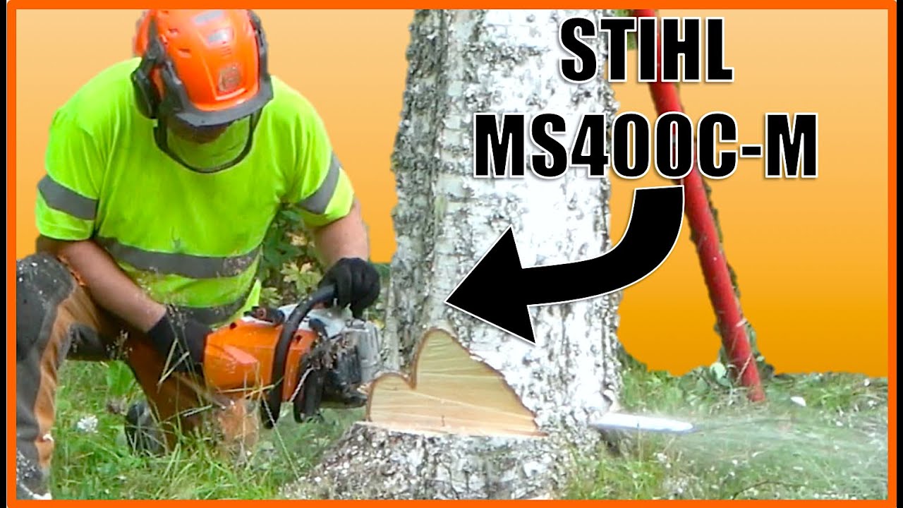 Бензопила Stihl Pro: профессионал спилит дерево КАК БОСС