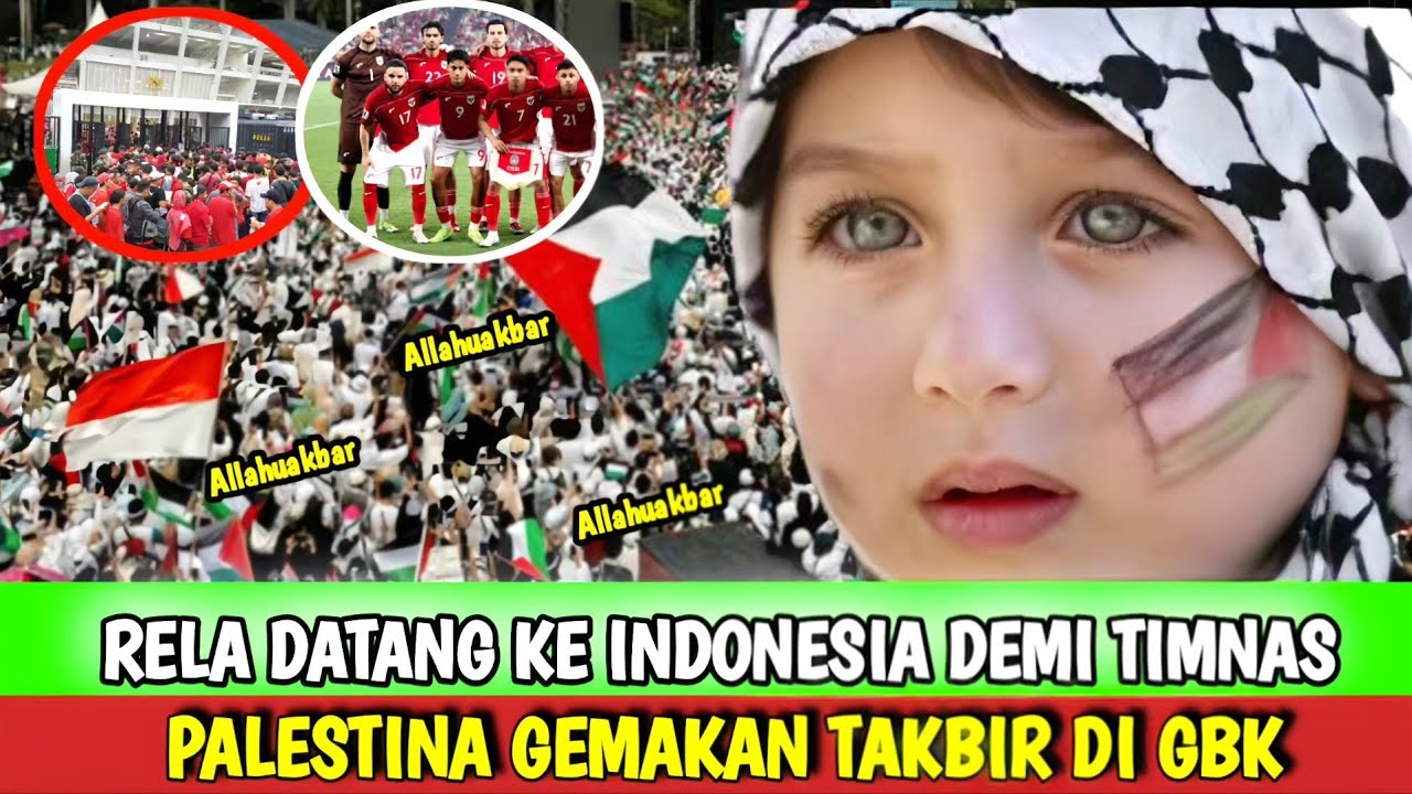 HEBOH • Suporter Palestina Terharu Di GBK Melihat Ratusan Ribuan Gemakan Takbir Malaysia Malah Iri