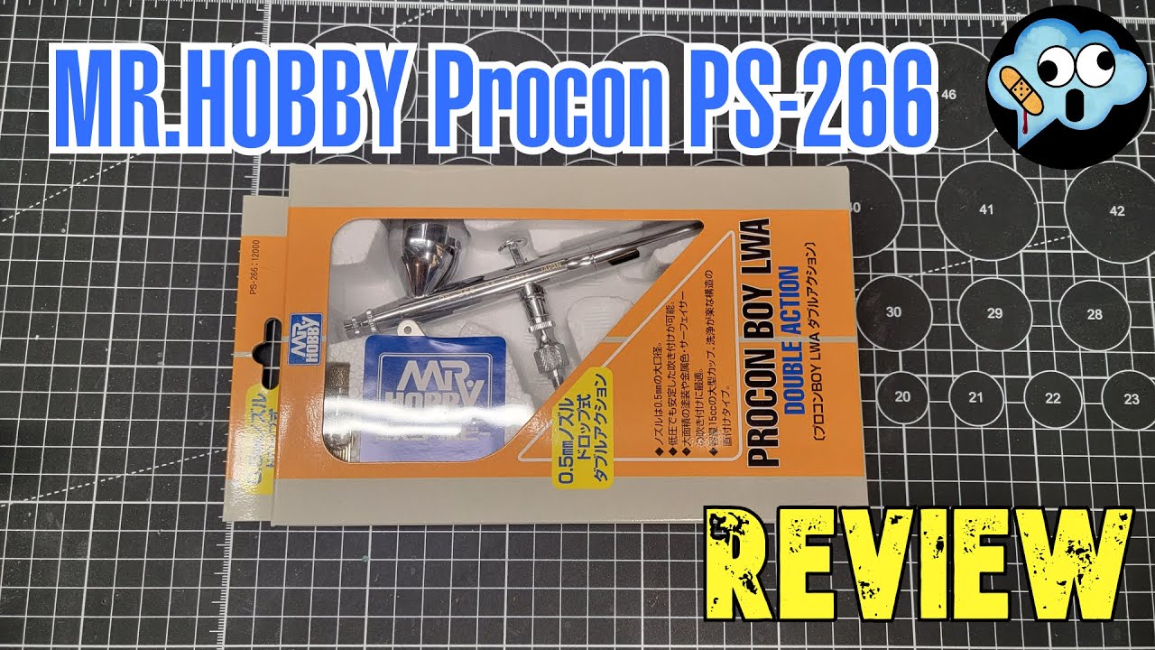 GSI Creos Mr Hobby Procon Boy PS-266 .5mm Air Brush / Spray gun oob review