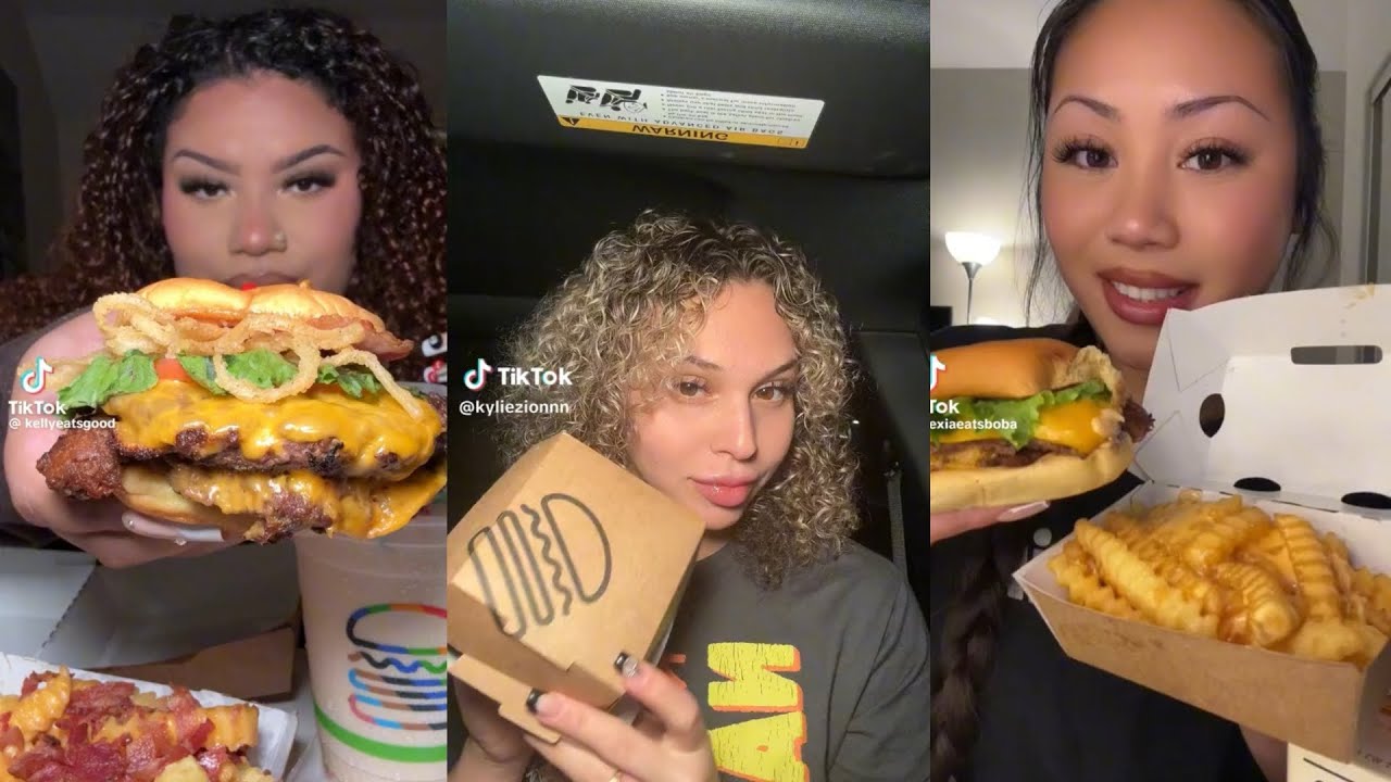SHAKE SHACK MUKBANG | TIKTOK FOOD COMPILATION