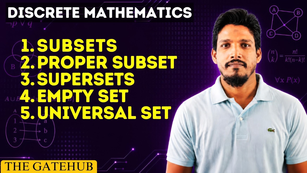 Subsets, Proper Subsets and Supersets | Empty Set and Universal Set | Discrete Mathematics