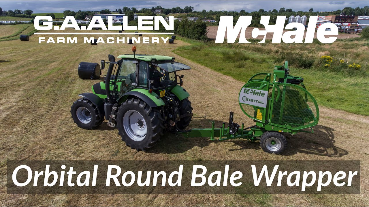 G A Allen McHale Demo Day 2016   McHale Orbital Round Bale Wrapper