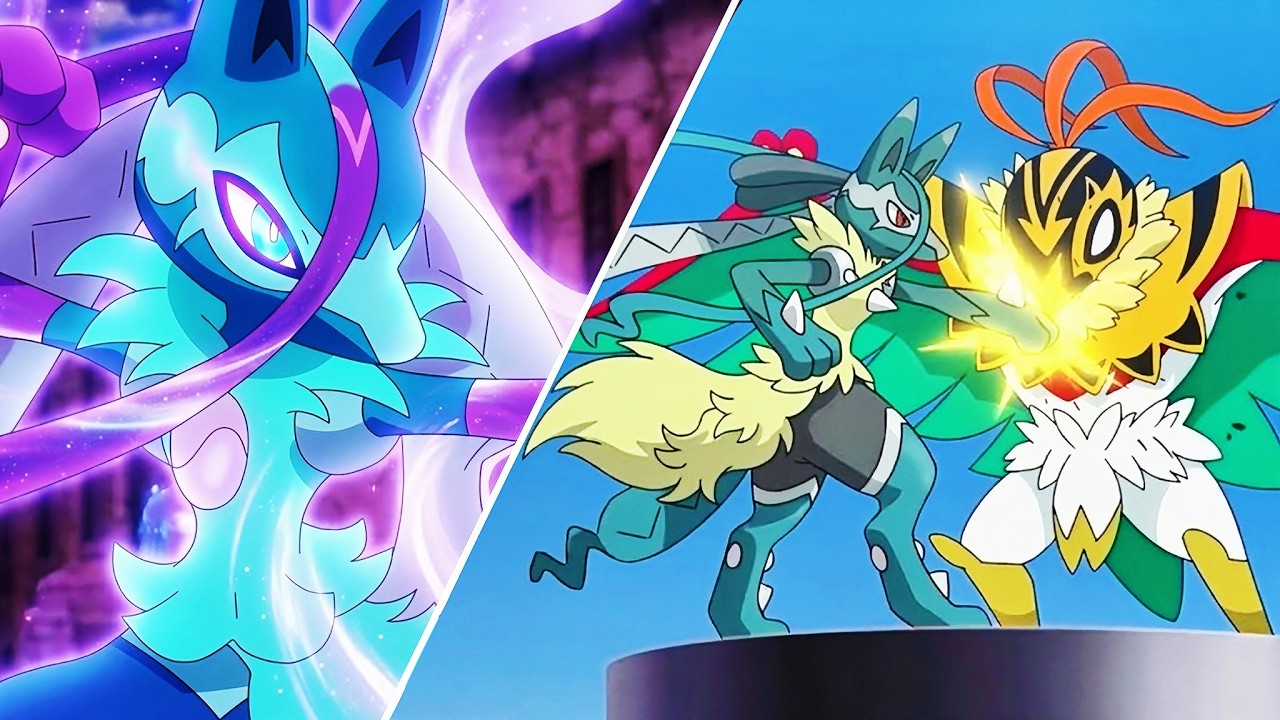 Roy's Shiny Lucario Vs Mayonnaise's Mega Hawlucha - Pokemon Horizons Episode 131 AMV