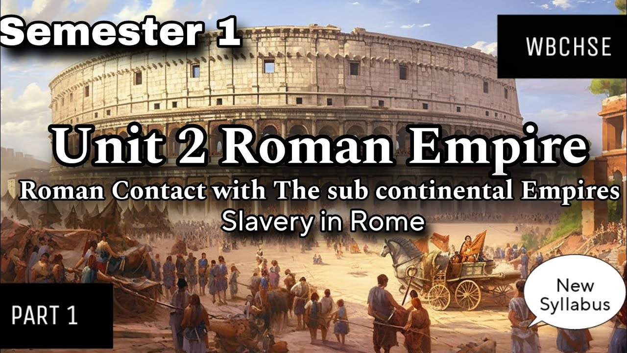 UNIT 2 ROMAN EMPIRE👑 | SEMESTER 1 | WBCHSE | PART 1 | CLASS 11 | ARTS | NEW SYLLABUS | Sania Qureshi