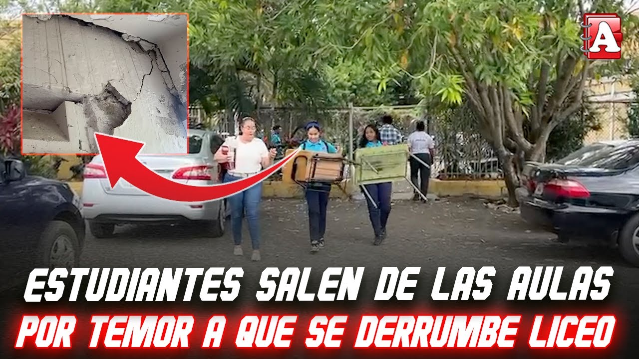 Estudiantes del liceo Manuel María Castillo en SFM abandonan las aulas por temor de derrumbe