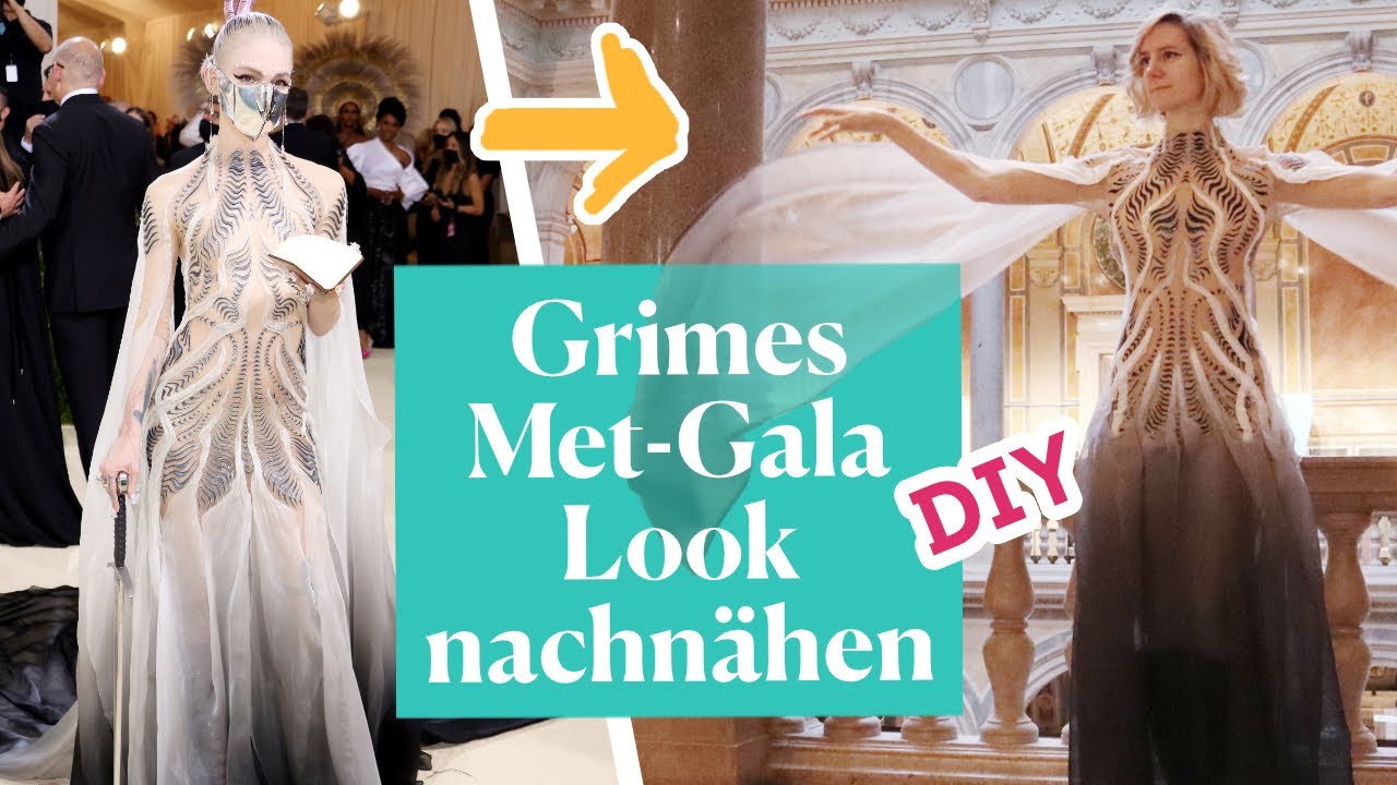 Grimes Met-Gala Designer Kleid selbst nähen  |  DIY Tutorial für Unerschütterliche