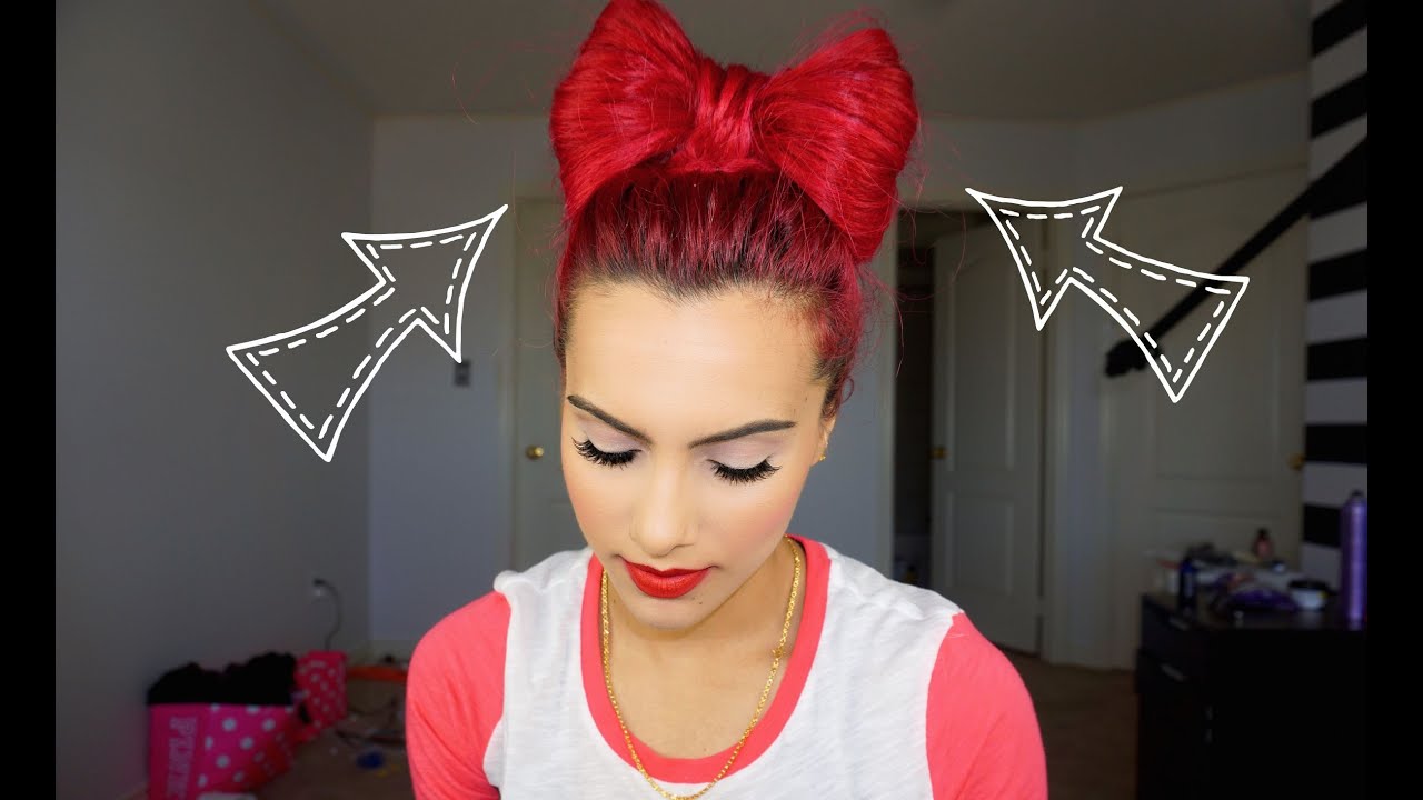 Bow hair bun tutorial!