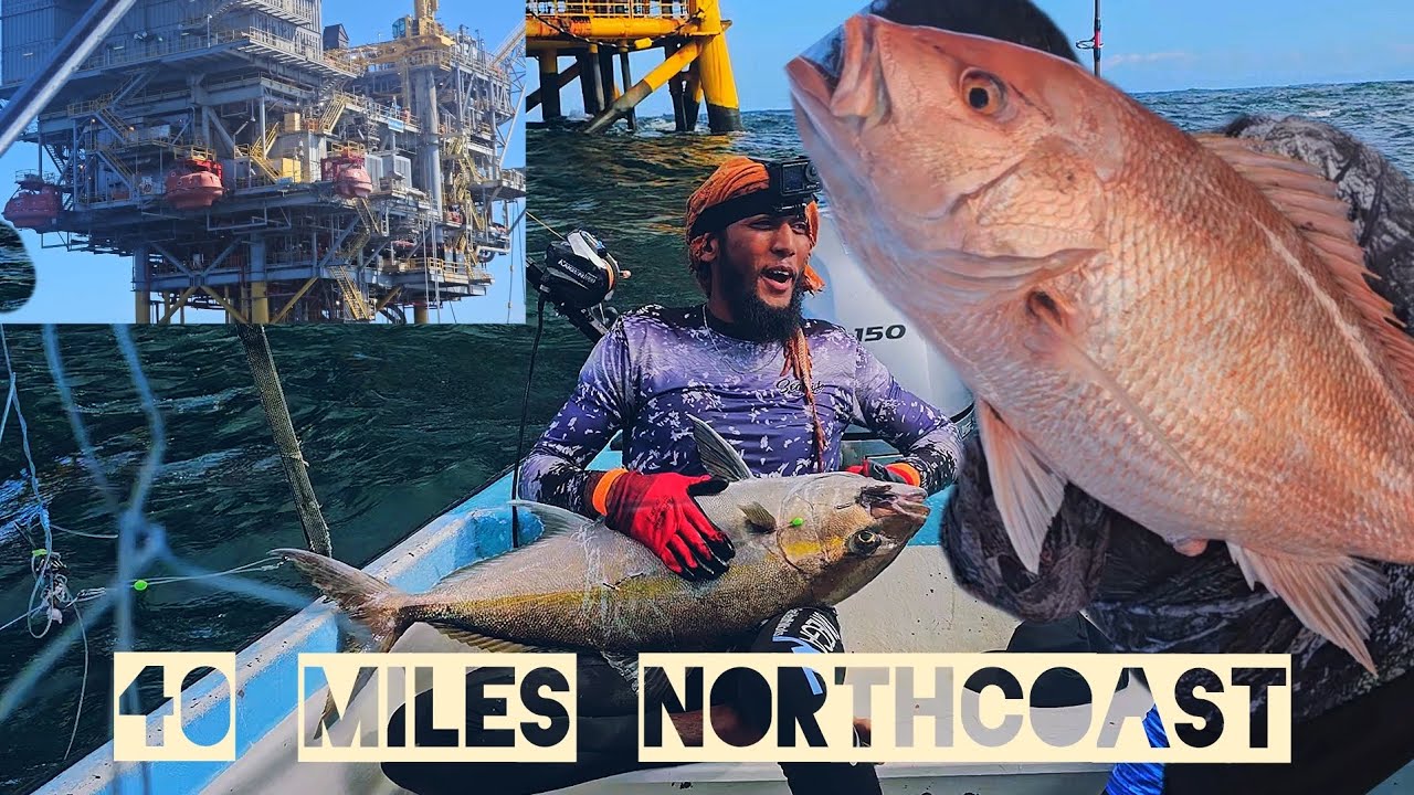 Diving in 500 plus feet | Looking for them by the Rigs - Northcoast Trinidad