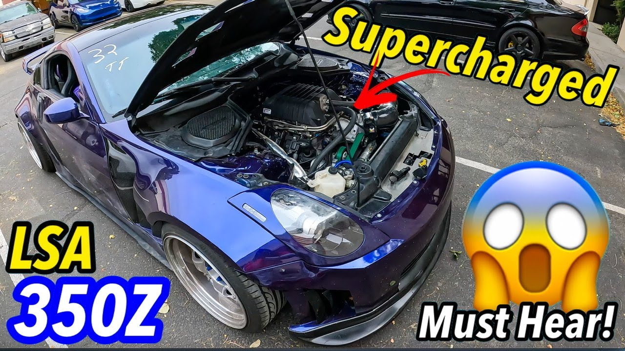 My LSA 350Z Sounds Wild! Supercharger Whine + Big Cam= MUST HEAR!!!