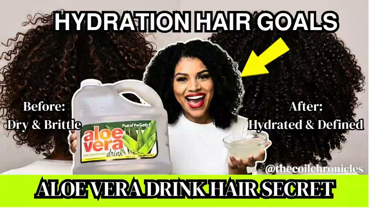 My Secret To Hair Growth? Washing My Curls With Aloe Vera Drink 🧪🌿🌀