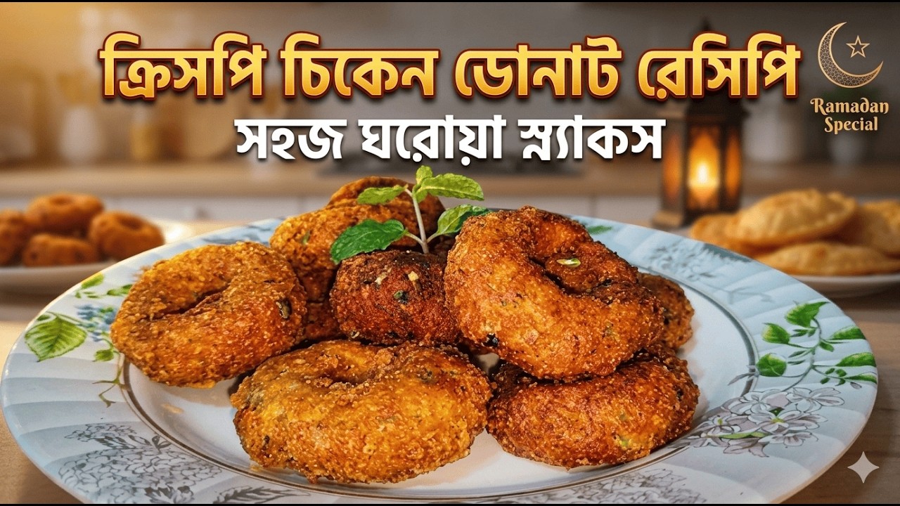 ক্রিসপি চিকেন ডোনাট রেসিপি |Crispy Chicken Donut Recipe | Easy Homemade Chicken Snack #chickendonut