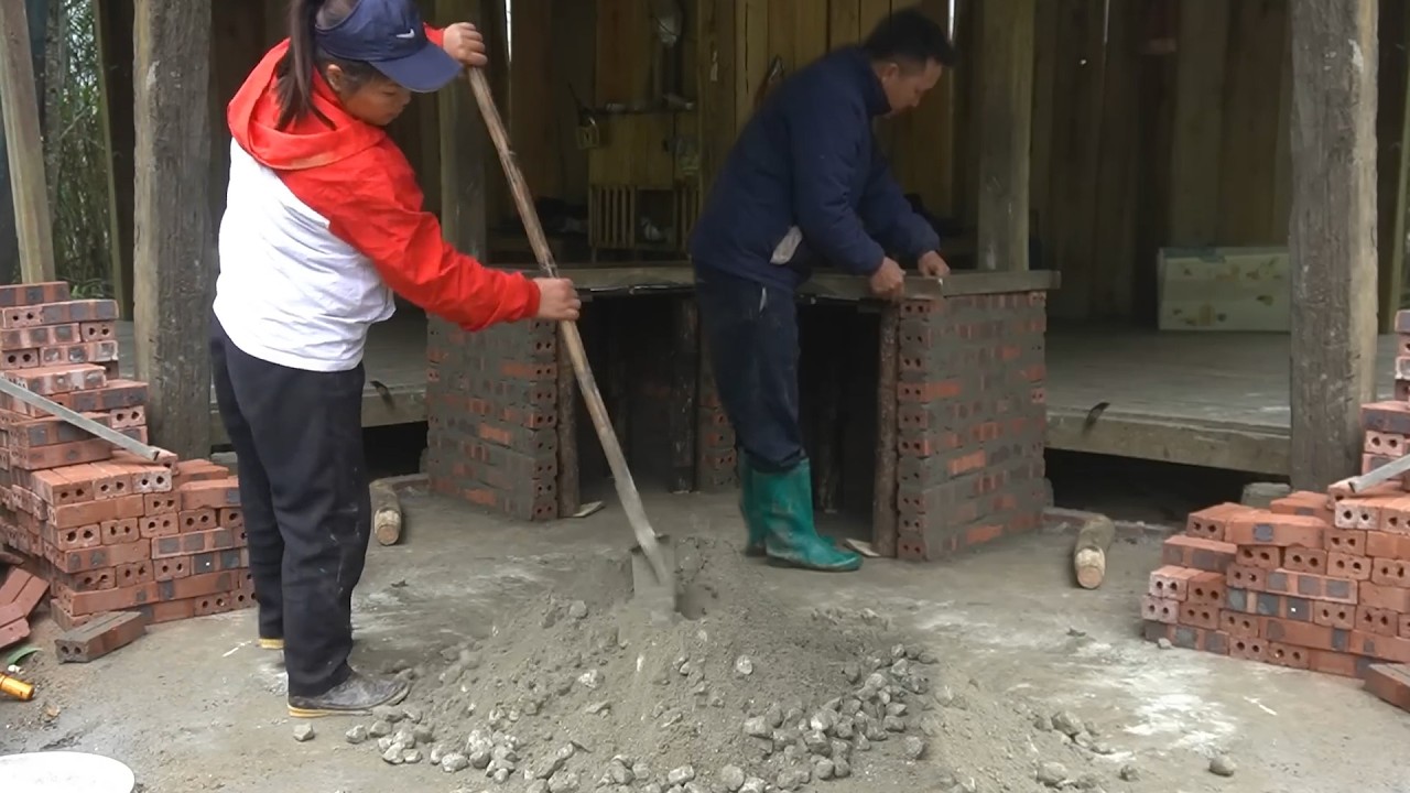 Binh And Ngoc Build A Sturdy Brick Stove Together And Receive A Gift From PHAM SU’s Farm
