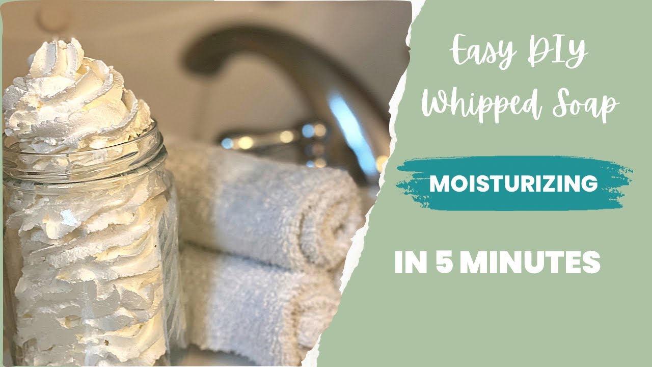DIY MOISTURIZING WHIPPED SOAP without a base #DIY #soap