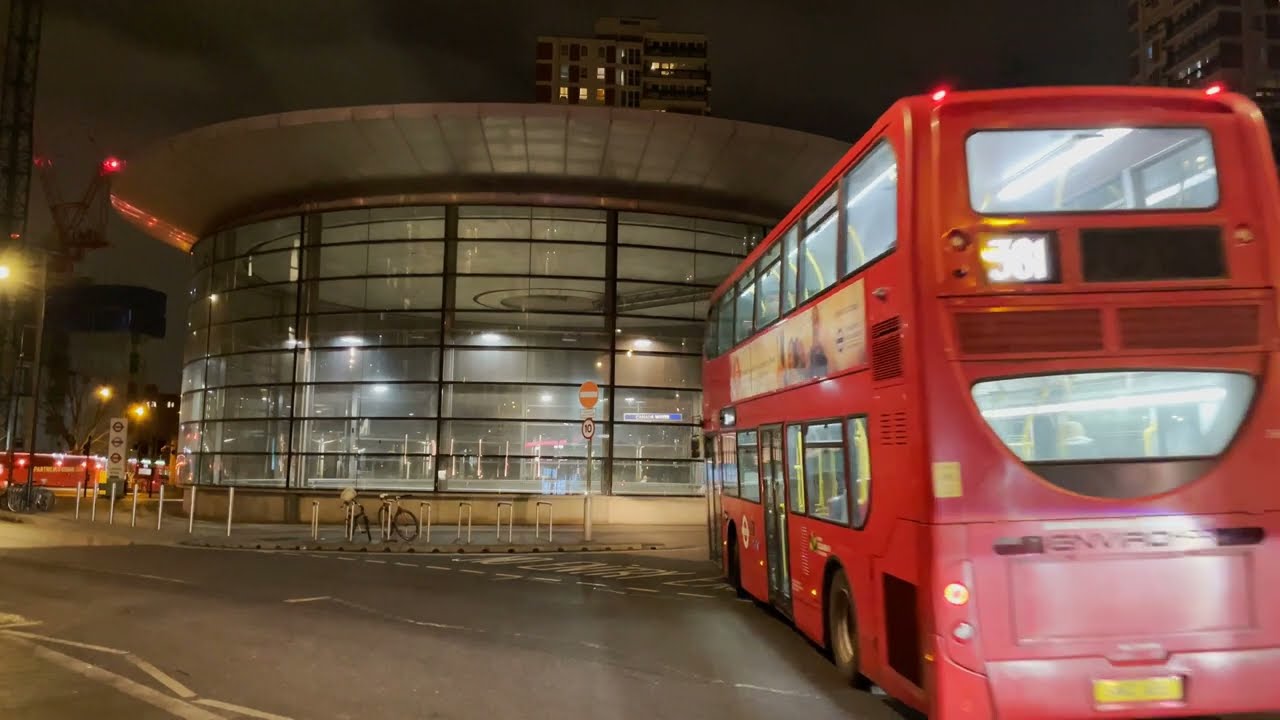 Canada Water Underground & Bus Station at Night