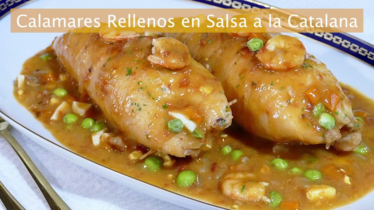 🦑 Calamares Rellenos en Salsa a la Catalana. ¡No te los pierdas! 😋