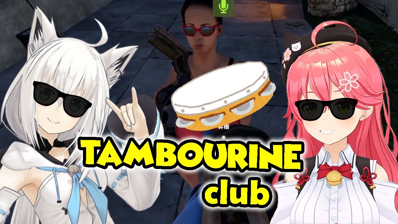 Miko and Fubuki form a tambourine club