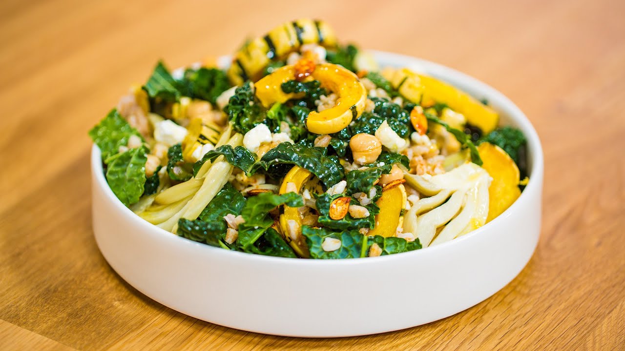 Roasted Delicata Squash And Farro Salad