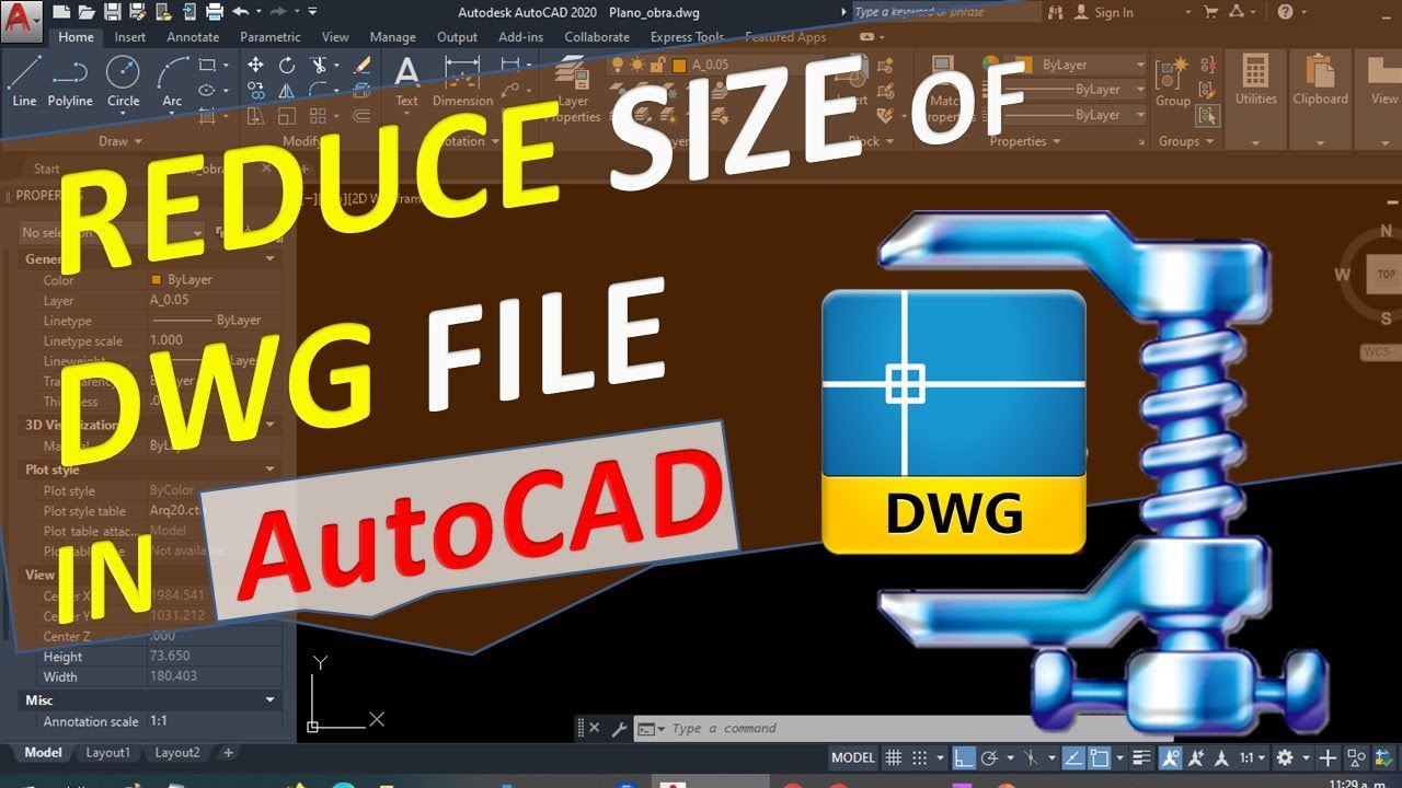Уменьшите размер файла DWG в AutoCAD, оптимизируйте файлы чертежей. Проблема с большим размером ф...