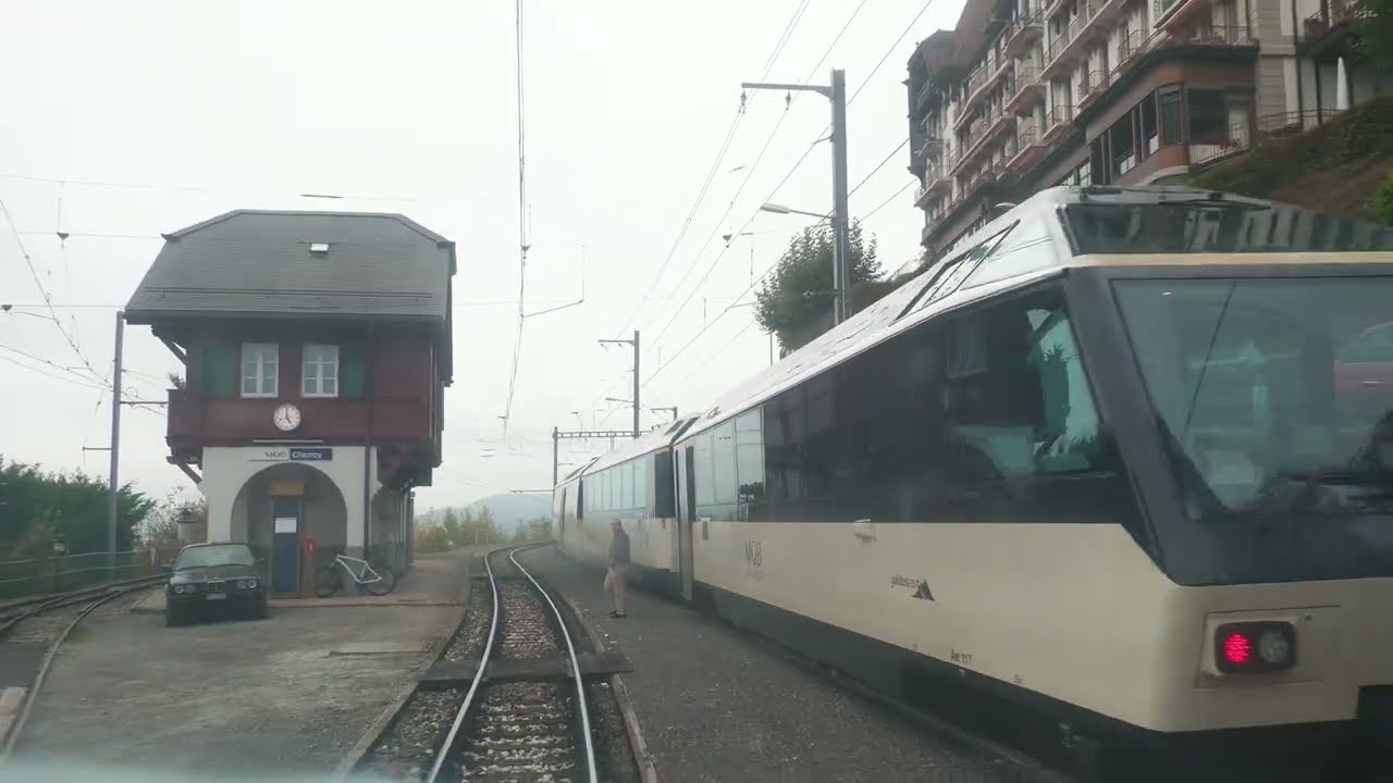Parcours Les Allières-Montreux (MOB) dans la cabine arrière