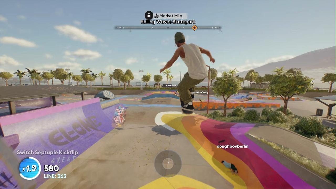Jogando skate 4