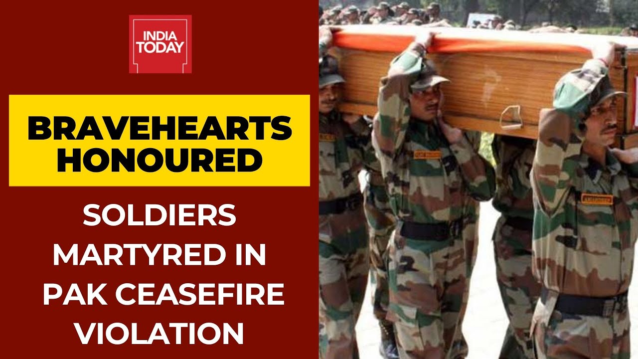 Indian Army Pays Tribute To Soldiers Martyred In Pakistan Ceasefire Violation