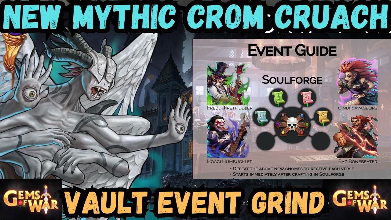 NEW YEAR NEW MYTHIC! Crom Cruach Team & Opening VAULT EVENT GRIND | Gems of War Live 01/02/2026