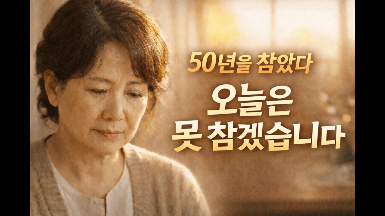 50년 참았는데, 오늘은 못 참겠습니다