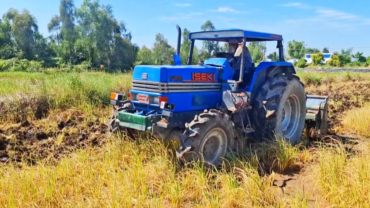 Xem máy xới iseki 725 xới quá ok 