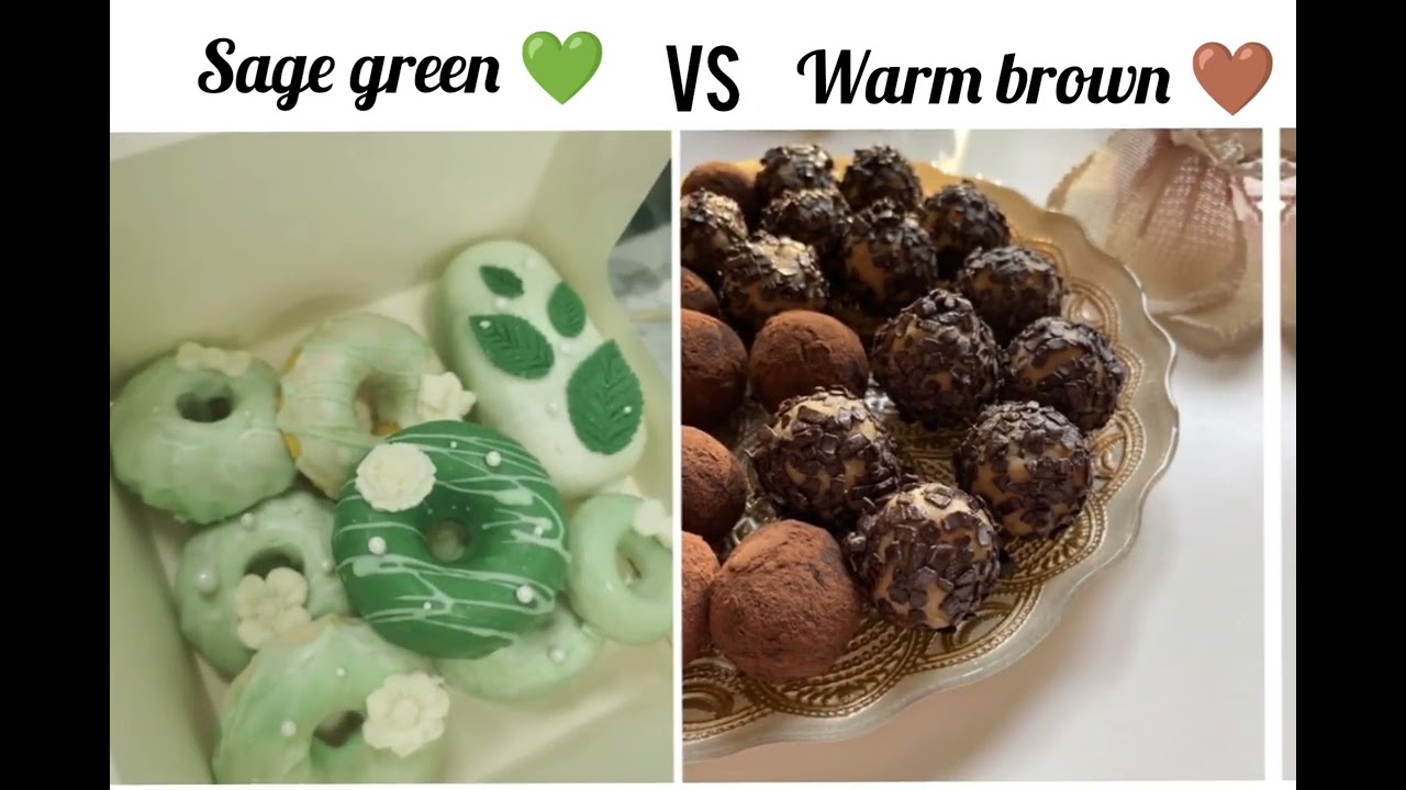 Sage green Vs warm brown 