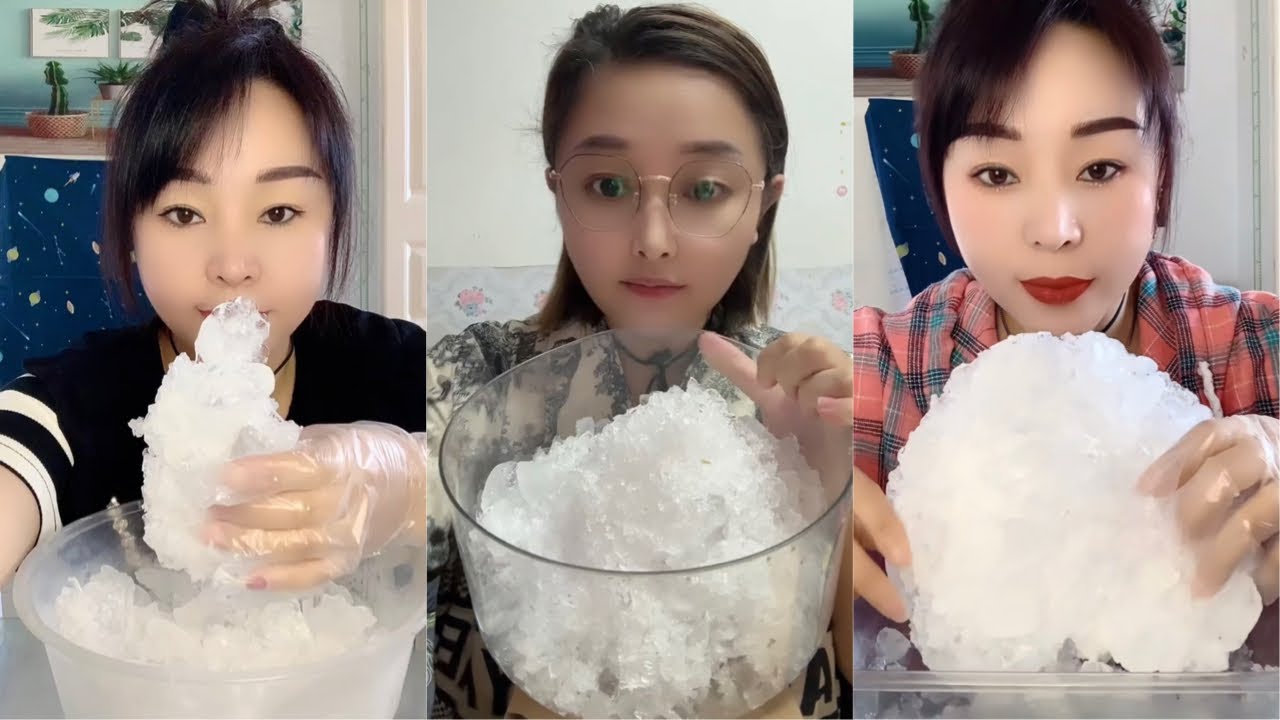 White Ice Eating ASMR | Crushed Ice | Ice Eating