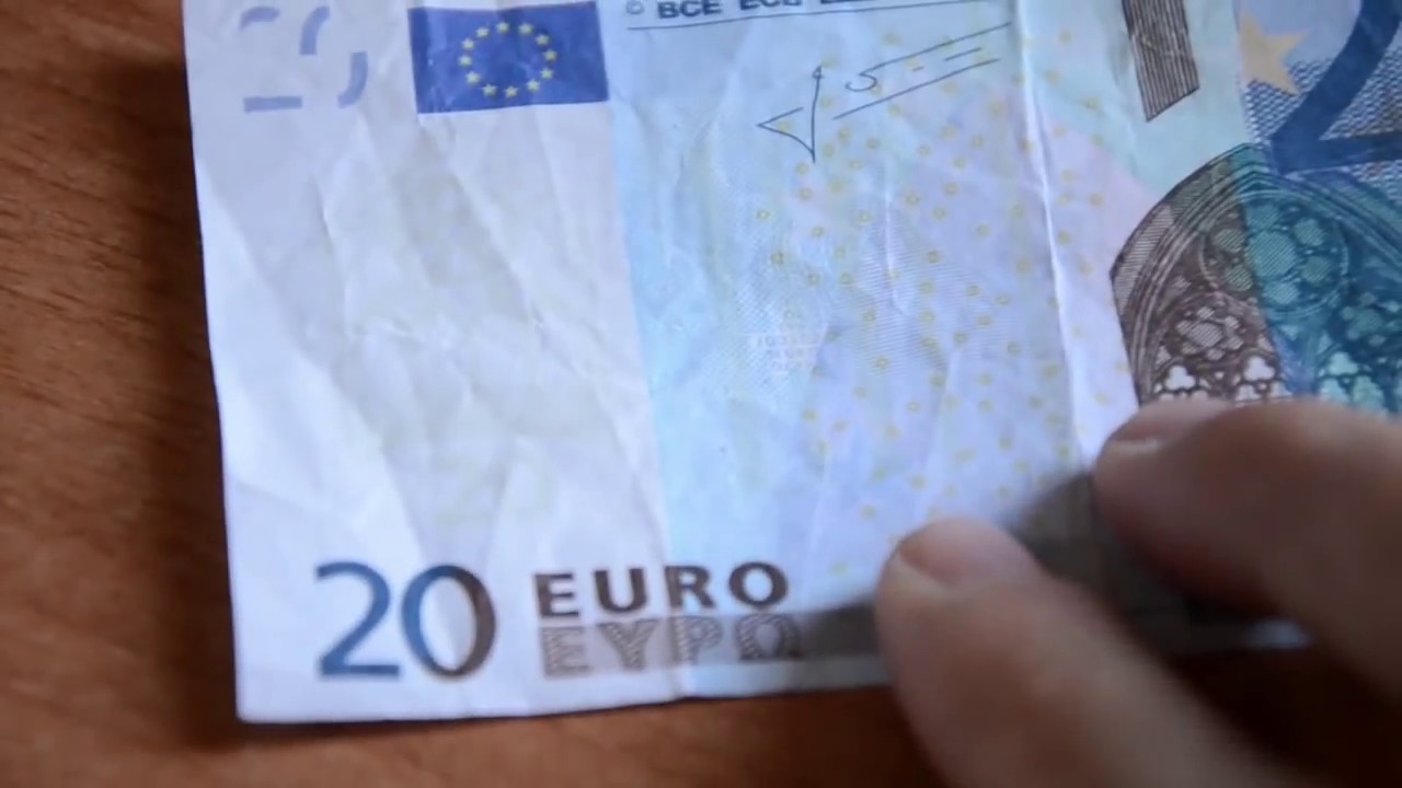 Riconoscere 20 euro falsi - How to identify fake money