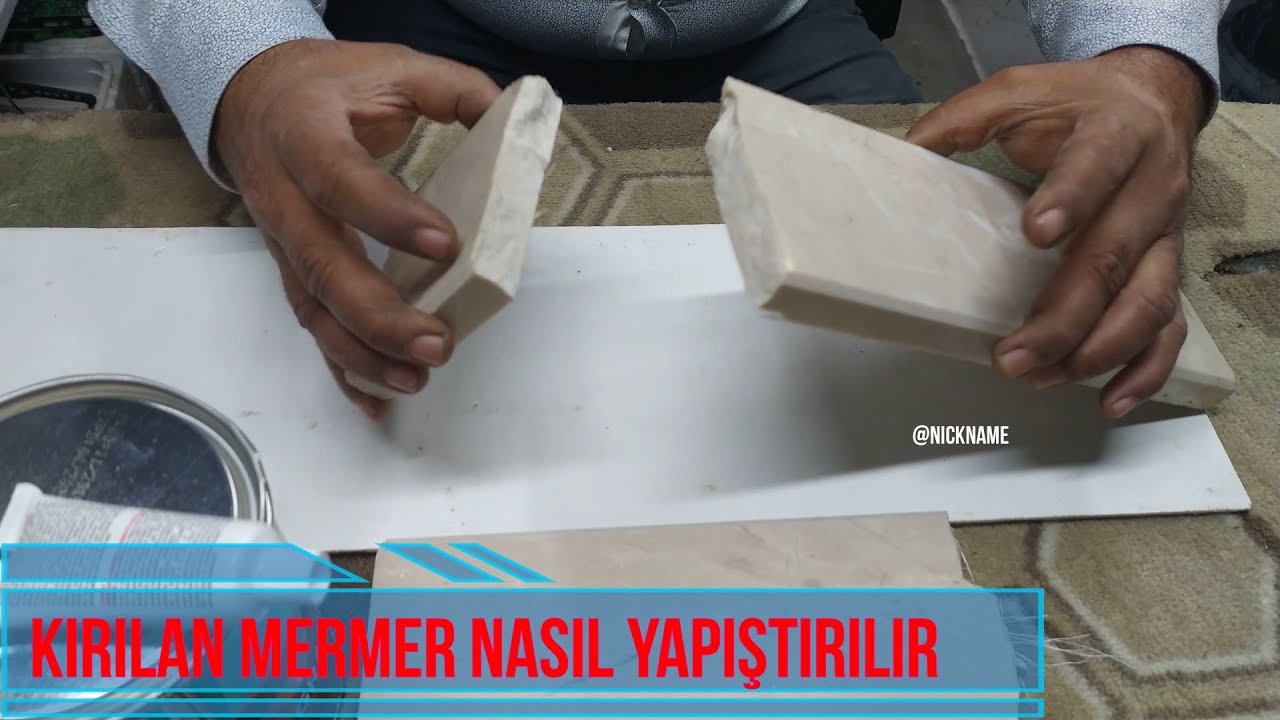 kırılan mermer nasıl yapıştırılır. sende yaparsın.