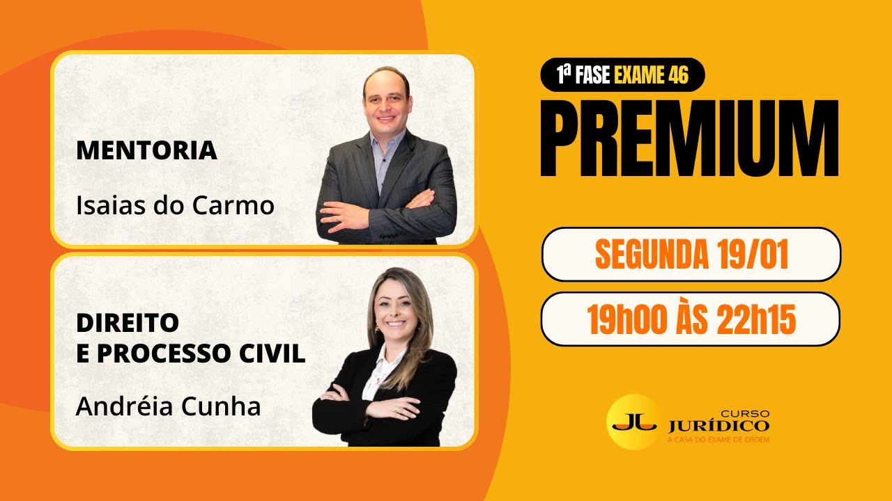AULA INAUGURAL - 1&ordf; FASE - 46&ordm; Exame (OAB) #aovivo