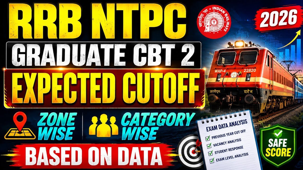 RRB NTPC Graduate CBT 2 Expected Cut Off | RRB NTPC expected cutoff | CATEGORY WISE & ZONE WISE