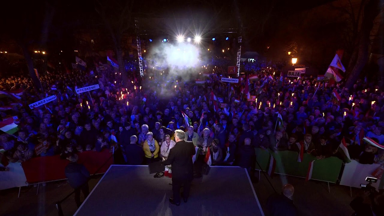 Kecskem&eacute;t - nagygyűl&eacute;s. Fidesz a biztos v&aacute;laszt&aacute;s