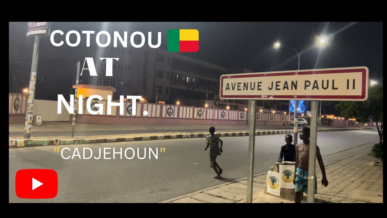Cotonou, Benin Republic At Night.